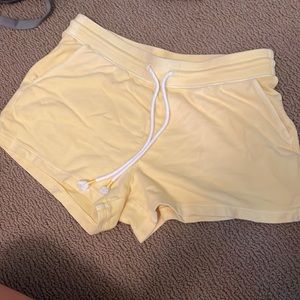 Yellow old navy shorts, medium, tie waist